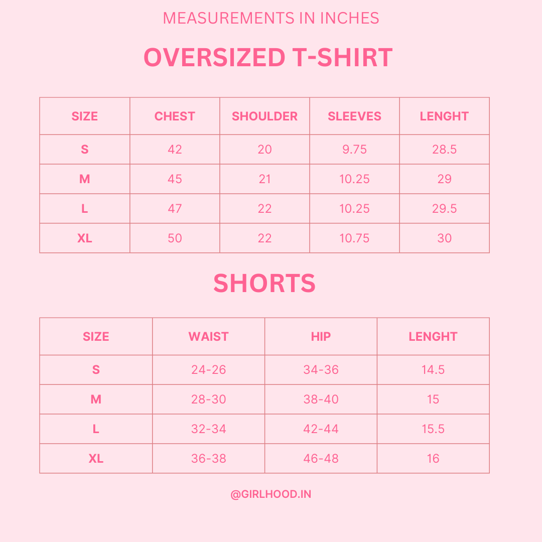 Oversized Tee with shorts Co-ord set