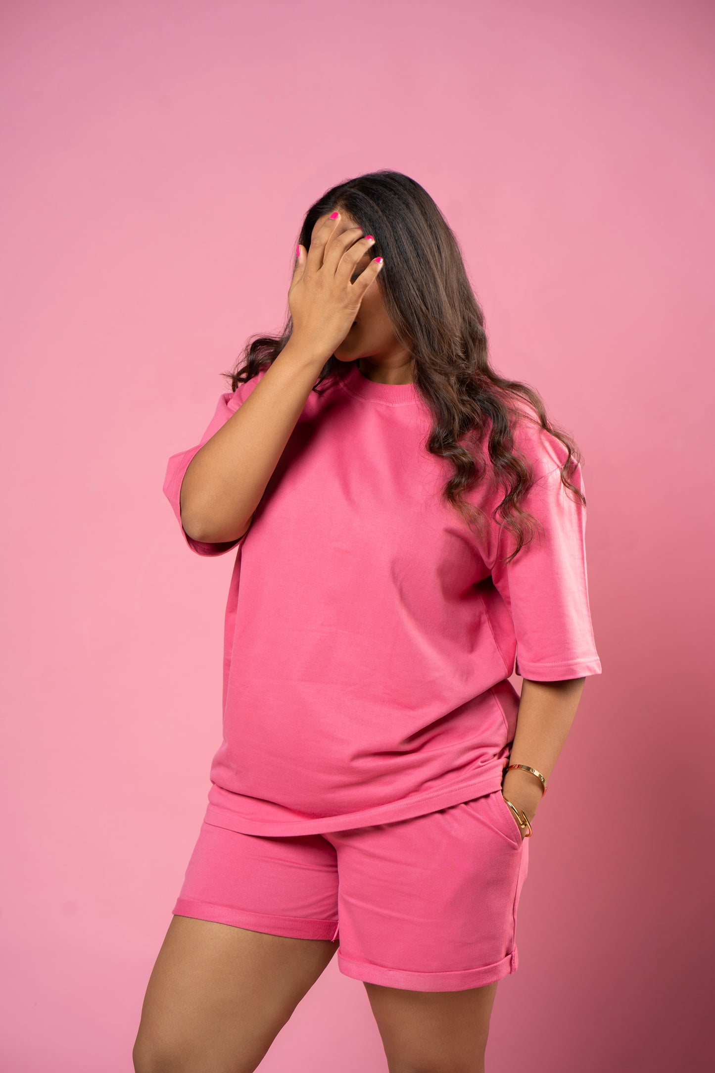 Oversized Tee with shorts Co-ord set