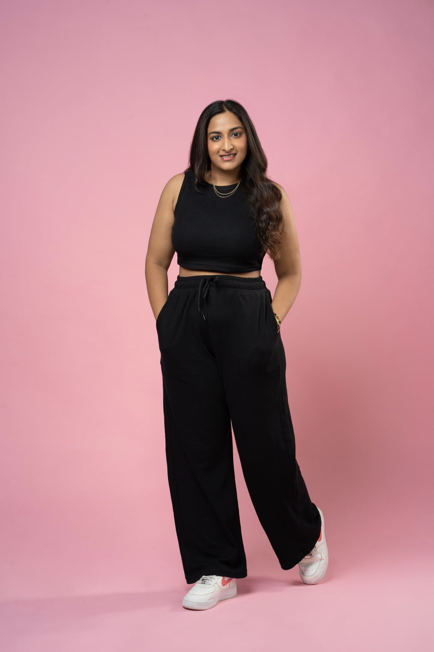 Waffle Vest Top and Pants Co-ord Set