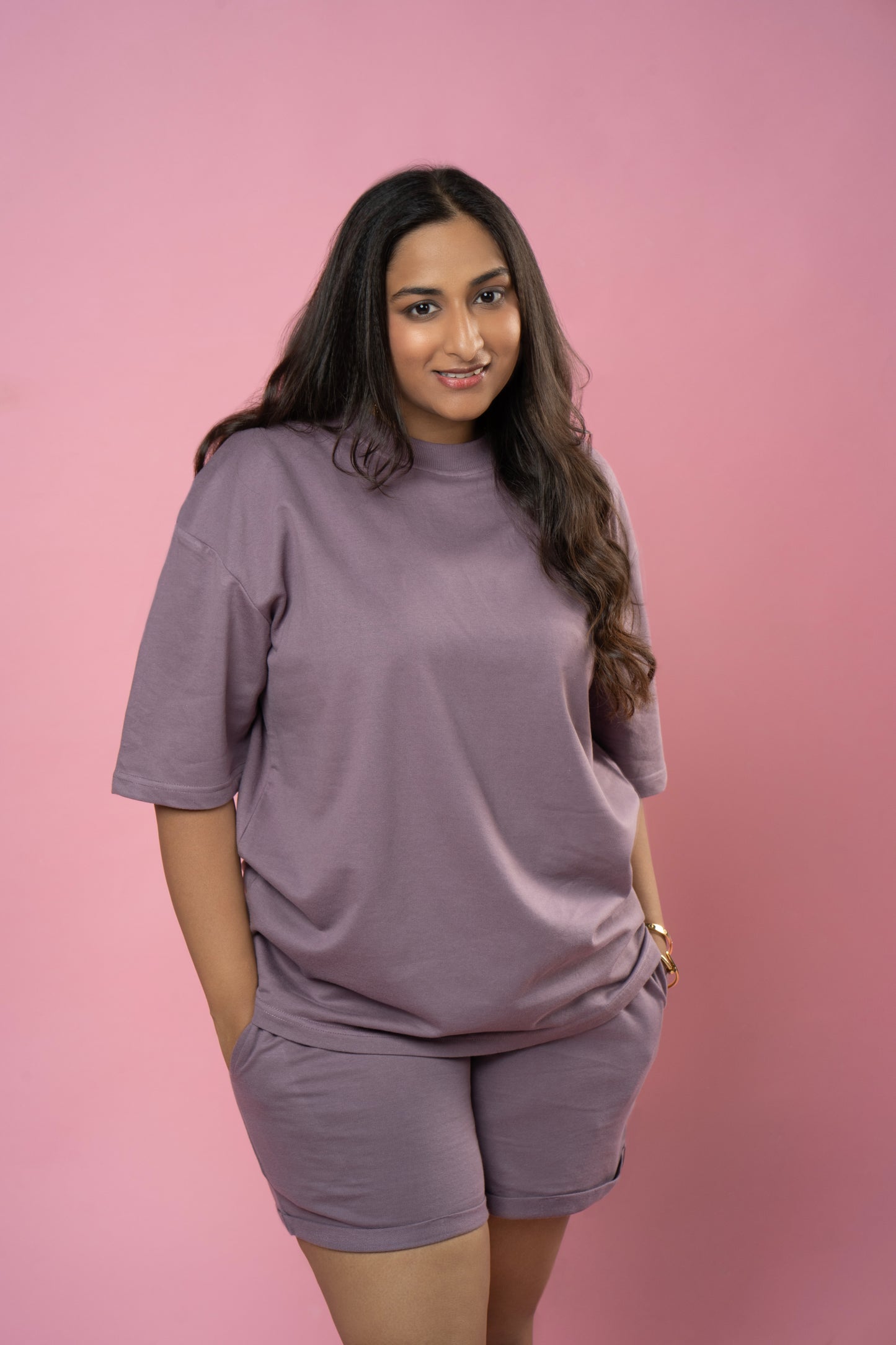 Oversized Tee with shorts Co-ord set