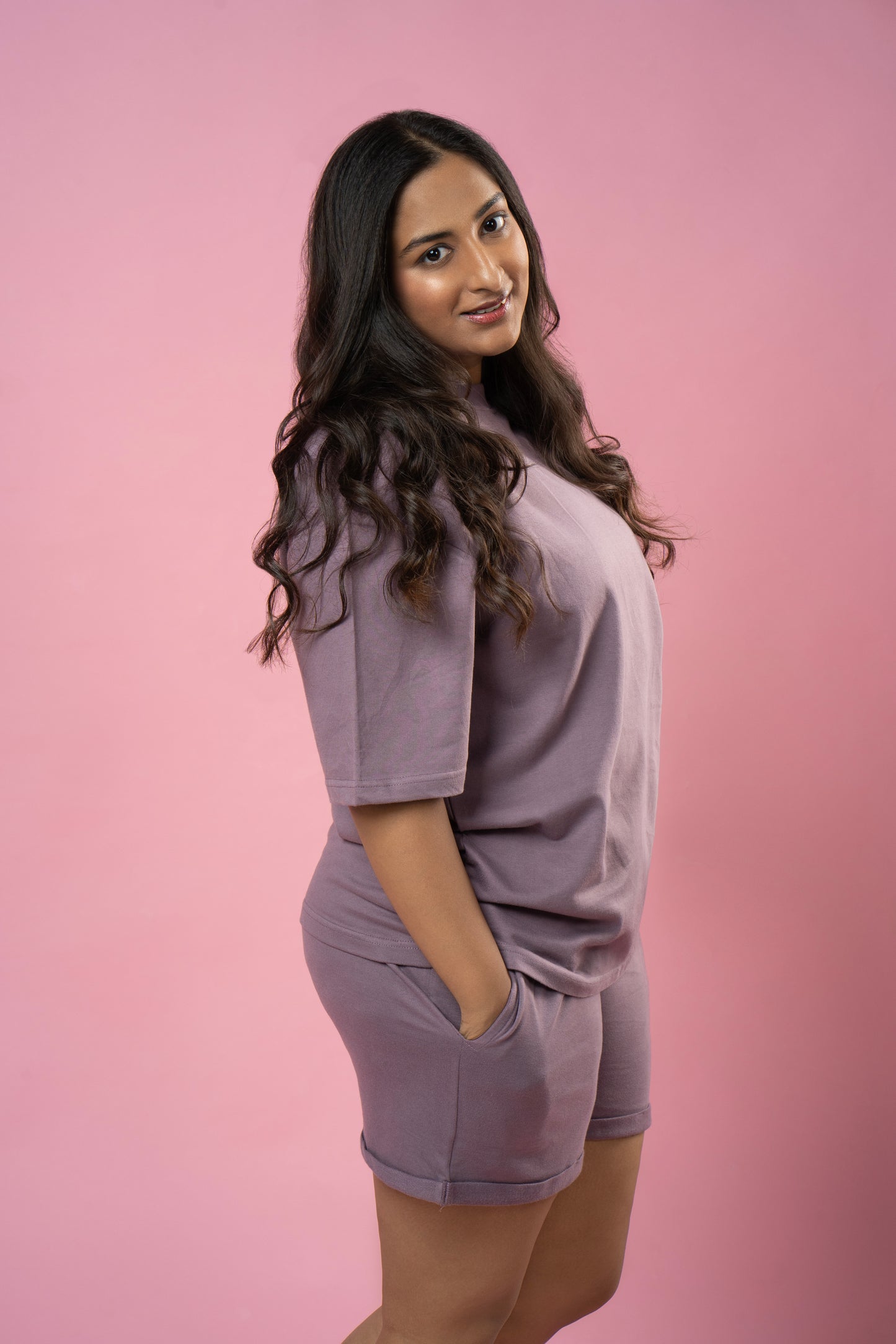 Oversized Tee with shorts Co-ord set