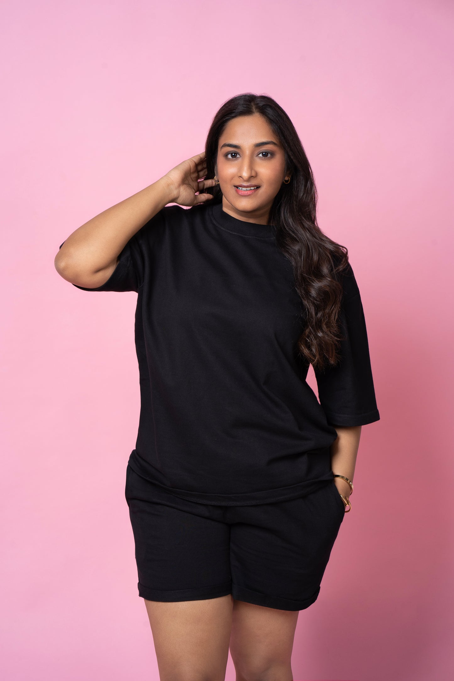Oversized Tee with shorts Co-ord set