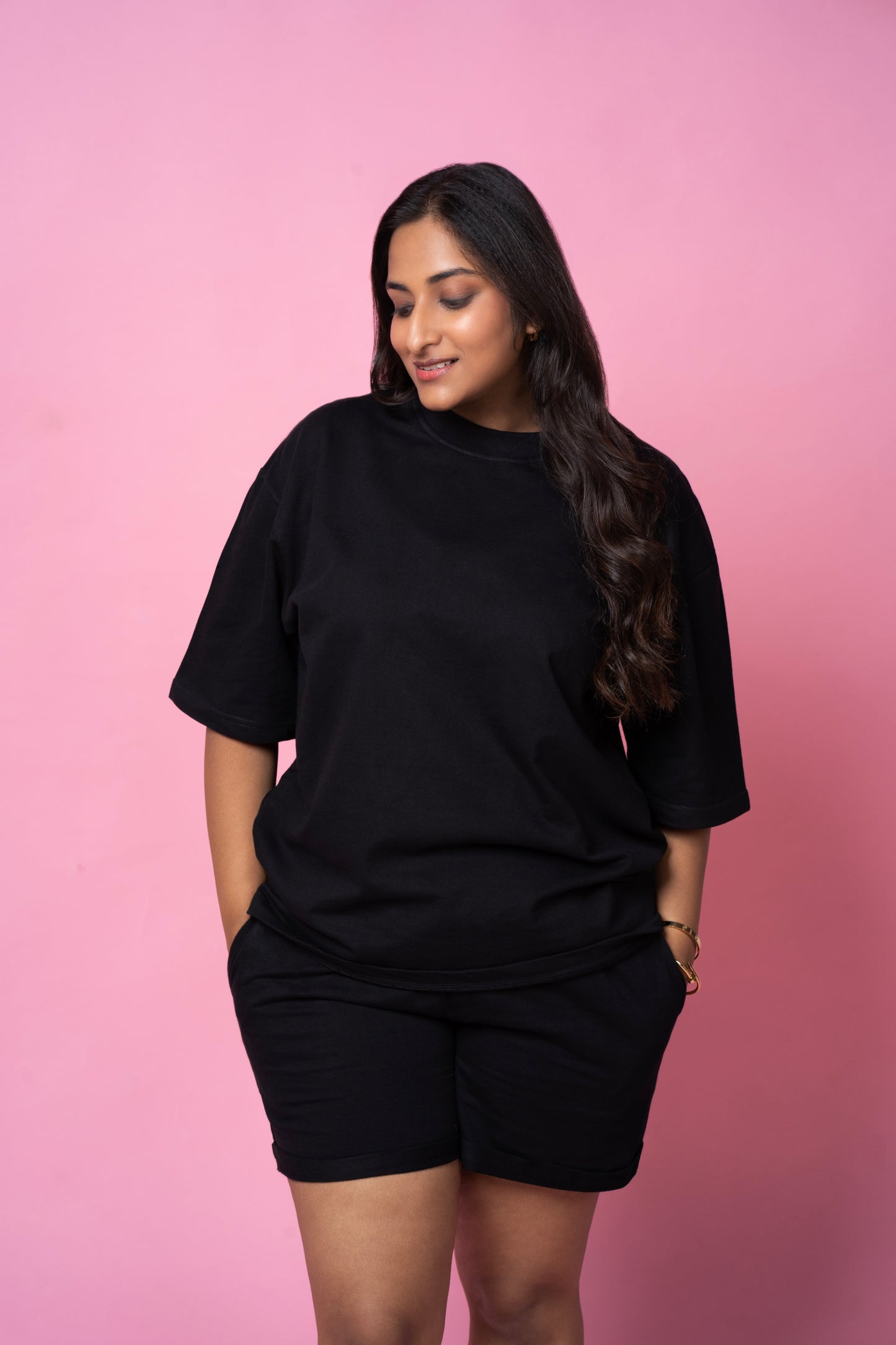 Oversized Tee with shorts Co-ord set