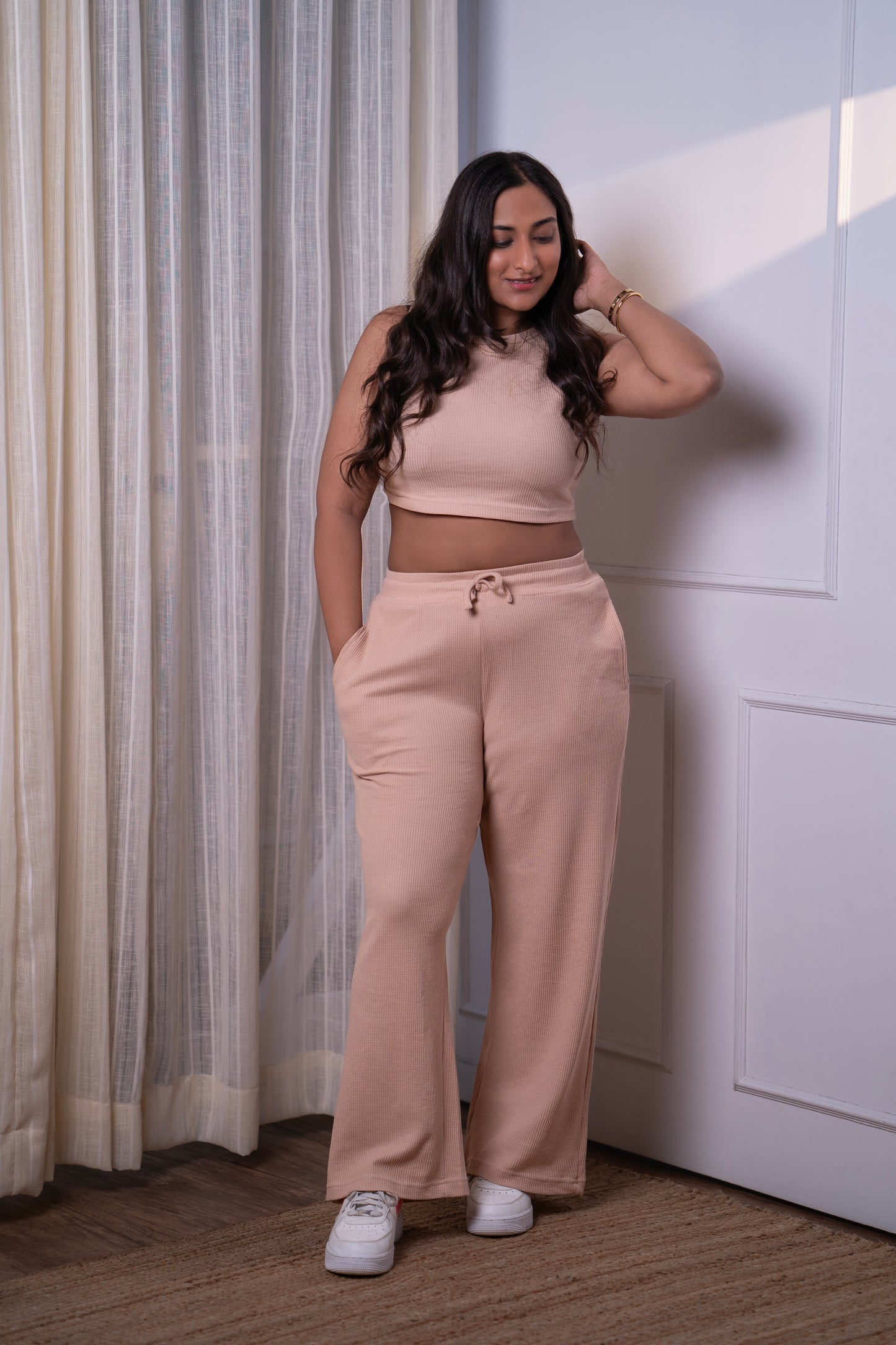 Waffle Vest Top and Pants Co-ord Set