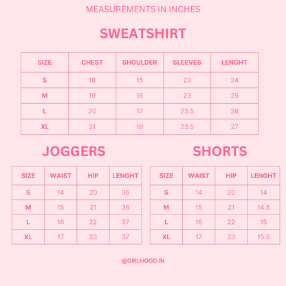 Girlhood Sweats - Trio [sweatshirt+joggers+shorts]