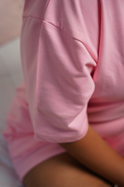 Oversized Tee with shorts Co-ord set
